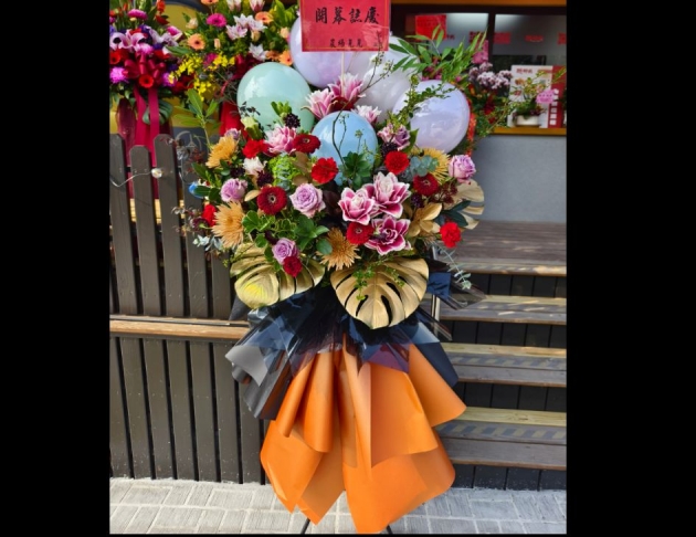 質感氣球花柱