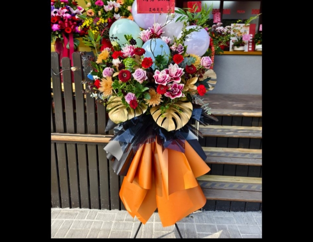 質感氣球花柱